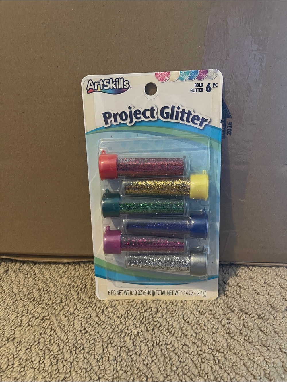 Project Glitter 6-Pack - Assorted Colors (Red, Gold, Green, Blue, Pink, Silver)